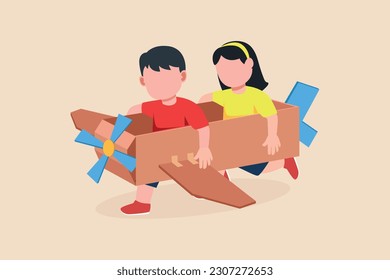 Friendship day concept. Colored flat vector illustration.