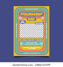 Friendship day flyer or poster template design