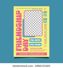 Friendship day flyer or poster template design