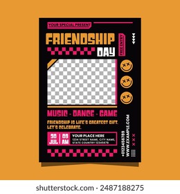 Friendship day flyer or poster template design