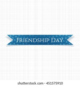 Friendship Day greeting blue Ribbon