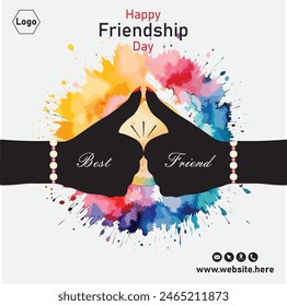 friendship day greeting card, vector illustration of friendship greeting card,