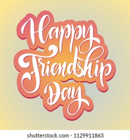 Friendship day hand drawn lettering. Vector elements for invitations, posters, greeting cards. T-shirt design. Friendship quotes.