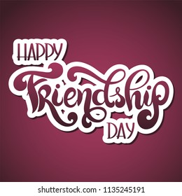 Friendship day hand drawn lettering. Vector elements for invitations, posters, greeting cards. T-shirt design. Friendship quotes.