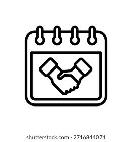 Icono del día de la amistad, Vector de línea
