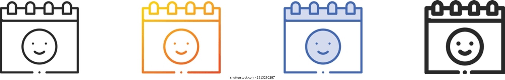 friendship day icon.Thin Linear, Gradient, Blue Stroke and bold Style Design Isolated On White Background
