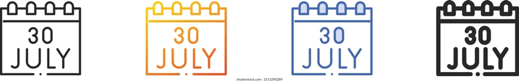 icono del día de la amistad. Delgado lineal, degradado, trazo azul y audaz diseño de estilo aislado sobre fondo blanco
