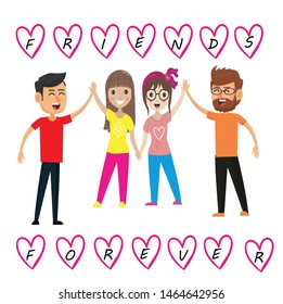 Friendship day illustrator vector file
