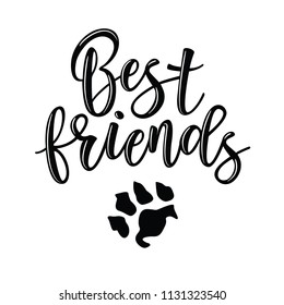 Friendship day lettering. Vector elements for invitations, posters, greeting cards, t-shirt design