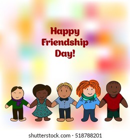 Friendship Day. Picture for your design. Card, cover, banner. Friendship, happy