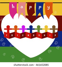 Friendship day poster illustration