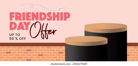 friendship day sale, offer banner template