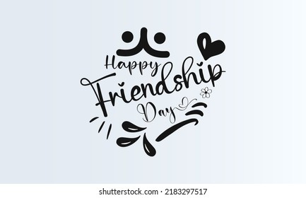 Friendship day. Script calligraphy vector design for banner, poster, card and background.