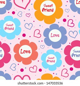 Friendship day seamless background. 
