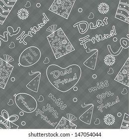  Friendship day seamless background. 	