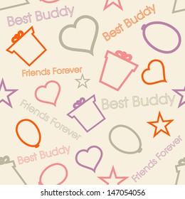  Friendship day seamless background. 	