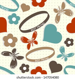  Friendship day seamless background. 	