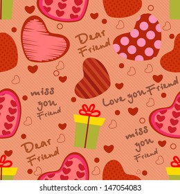  Friendship day seamless background. 	