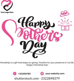 friendship day social media post design banner design heart friendship day social media post design