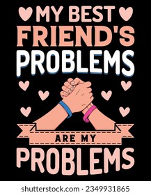 Friendship day t shirt design, most beautiful and trendy vector