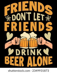 Friendship day t shirt design, most beautiful and trendy vector