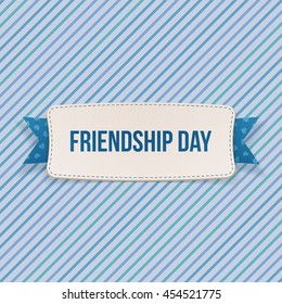 Friendship Day Tag with Ribbon and Shadow