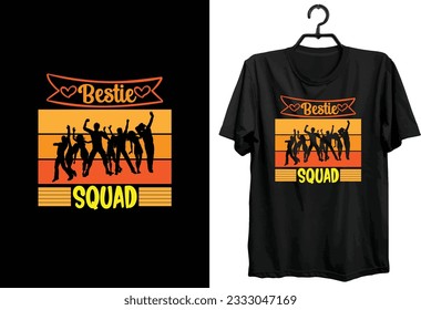 Friendship Day T-shirt Design. Funny Gift Happy Friendship Day T-shirt Design For Friend Lovers. Typography, Custom, Vector t-shirt design. World All Friendship Day T-shirt Design For Friends.