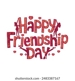 friendship day typography design vector, friendship day t-shirt design, international friendship day