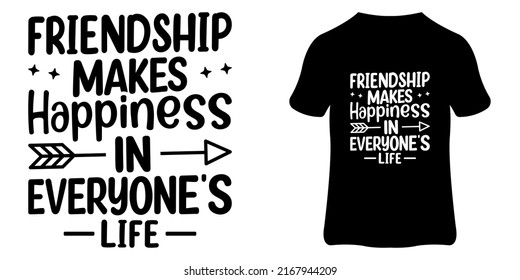 Friendship Day Typography Quote and SVG Design