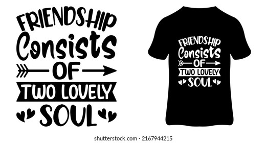 Friendship Day Typography Quote and SVG Design