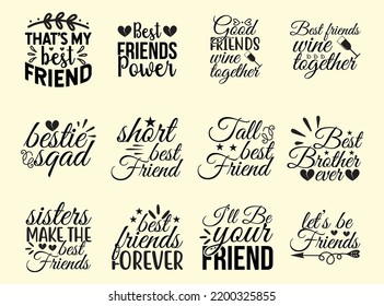 Friendship day typography t shirt design