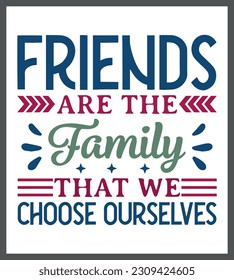 Friendship Day Typography T-Shirt Design, SVG Cut Files With Vector Graphic