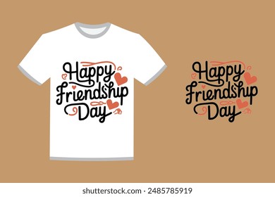 friendship day typography t-shirt design