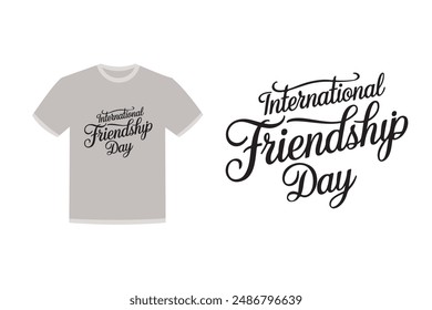 Friendship day typography vector illustration art design.