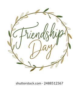 Friendship day vector illustration editable project.