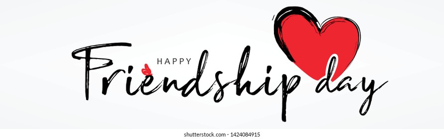 Friendship day vector illustration with text and elements for celebrating friendship day 2019