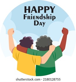 Friendship day vector illustration with text and elements for celebrating friendship day. eps 10