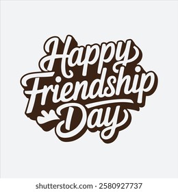Friendship day vector illustration with text and love elements for celebrating friendship day and A colorful graphic
