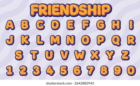 friendship editable text effect with modern and simple style