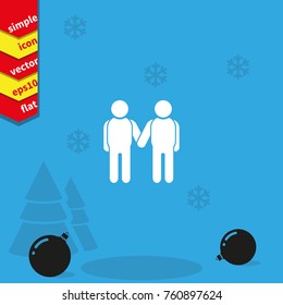 Friendship flat vector icon.