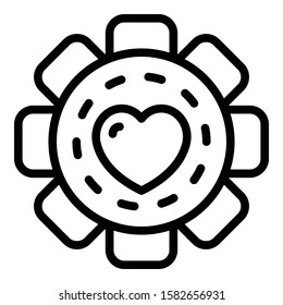Friendship flower icon. Outline friendship flower vector icon for web design isolated on white background