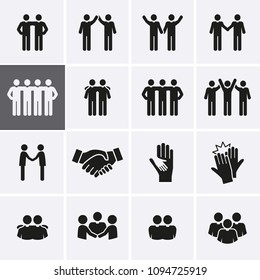 Friendship and Friend Icon set. Vector relationship