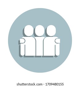 Friendship, friends badge icon. Simple glyph, flat vector of friendship icons for ui and ux, website or mobile application