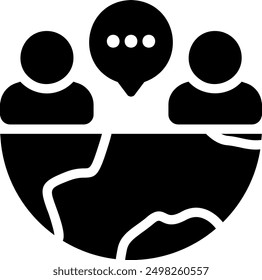 friendship glyph icon illustration vector