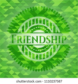  Friendship green mosaic emblem