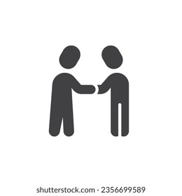 Friendship handshake vector icon. filled flat sign for mobile concept and web design. Partnership, handshake glyph icon. Symbol, logo illustration. Vector graphics