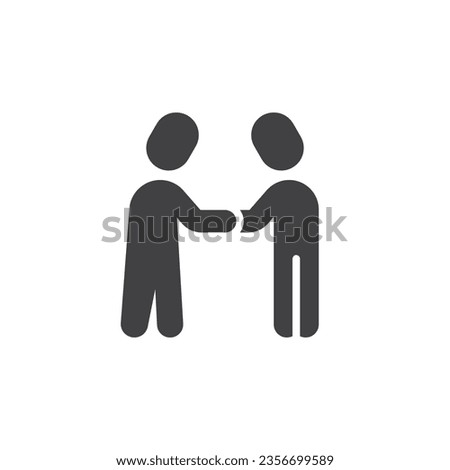 Friendship handshake vector icon. filled flat sign for mobile concept and web design. Partnership, handshake glyph icon. Symbol, logo illustration. Vector graphics