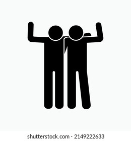 Friendship Icon. Brotherhood Symbol - Vector.