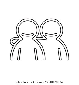 friendship icon. Element of Conversation and Friendship for mobile concept and web apps icon. Thin line icon for website design and development, app development