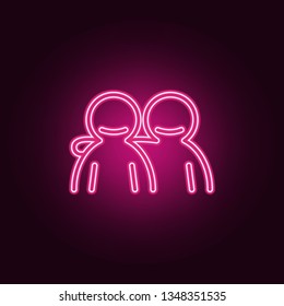 friendship icon. Elements of Conversation and Friendship in neon style icons. Simple icon for websites, web design, mobile app, info graphics